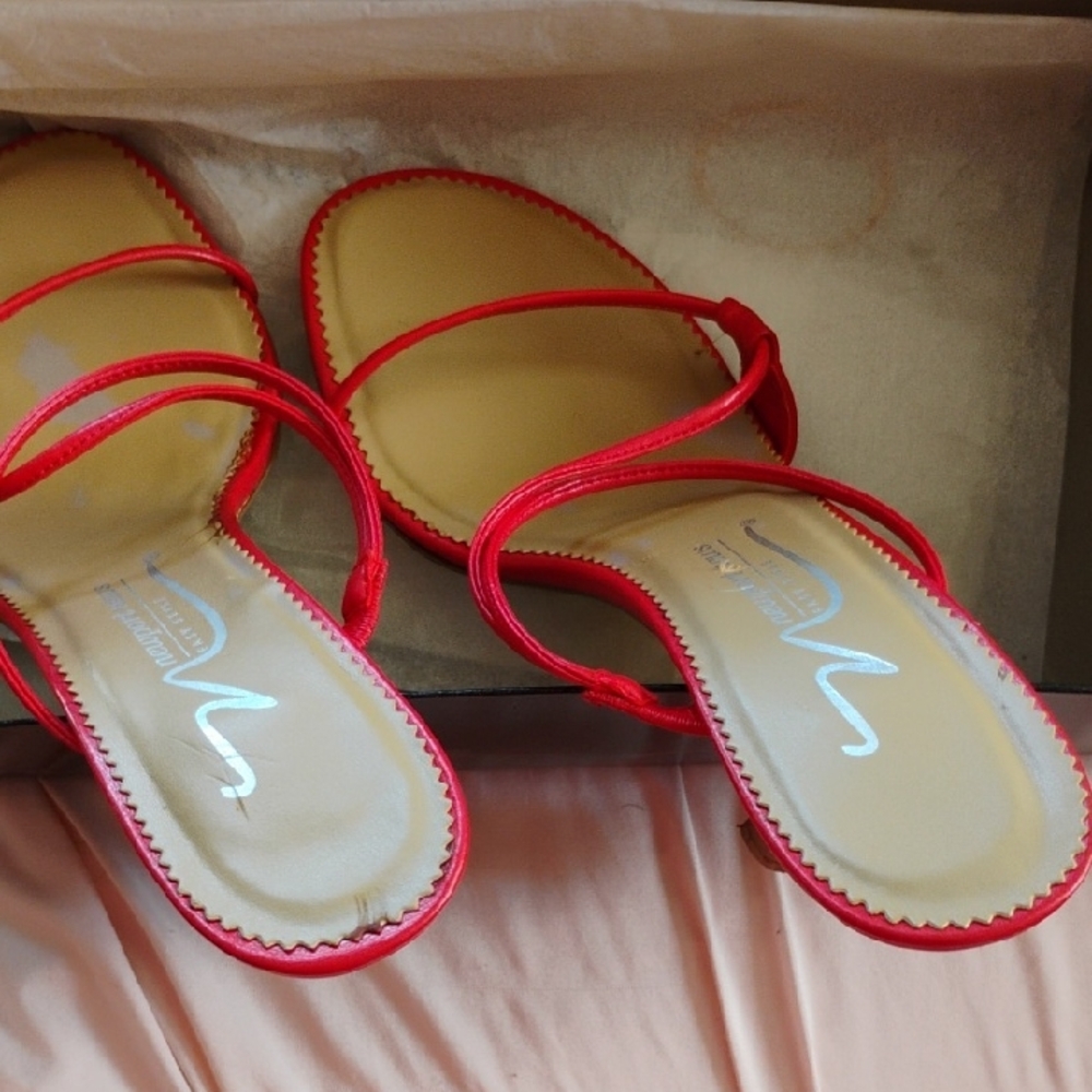 Elegant Red Strappy Sandals